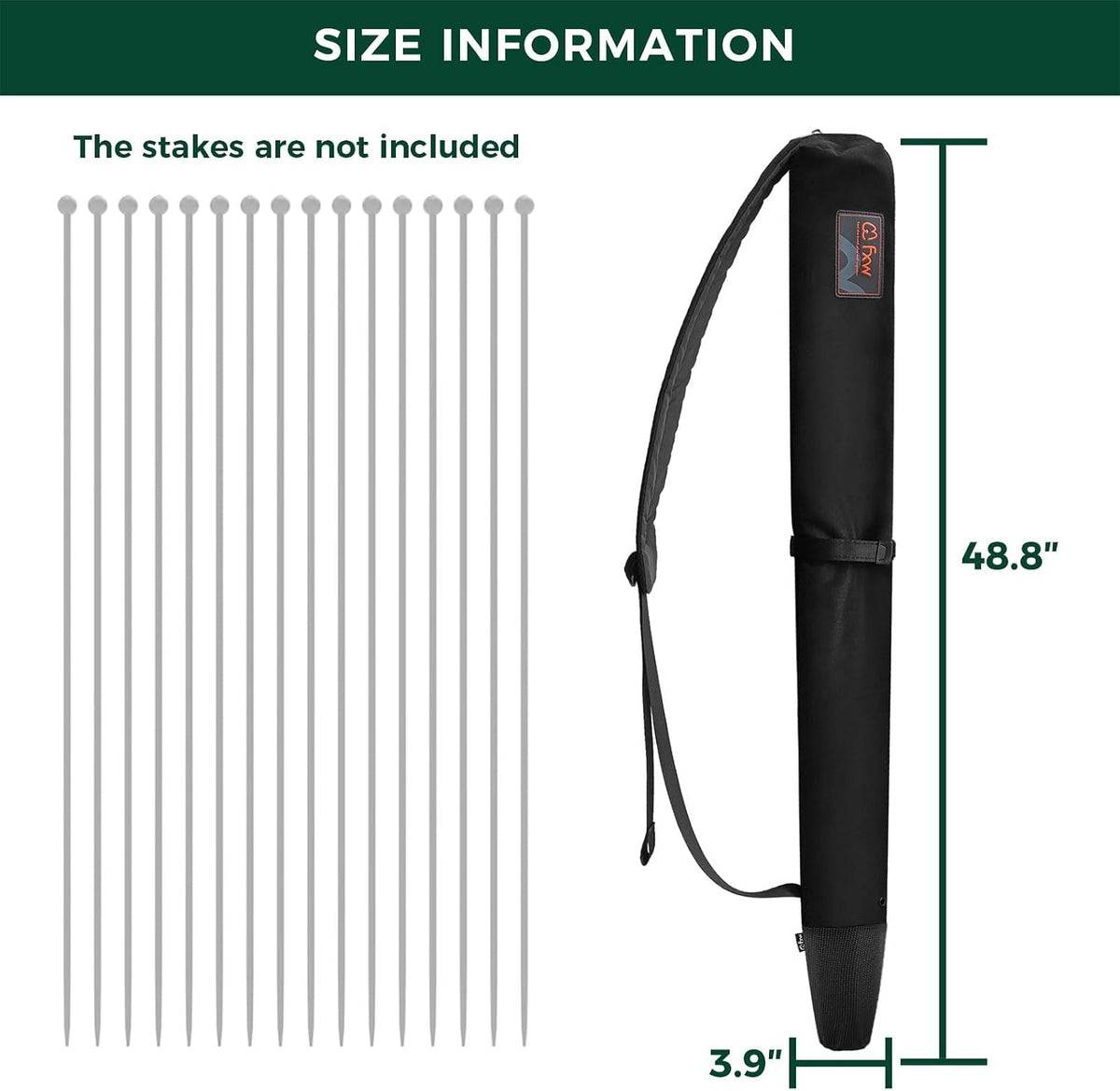 FXW Stake Bag Designed for Storing and Carrying While Camping – Essentials for Dogs - 45inch - image 2
