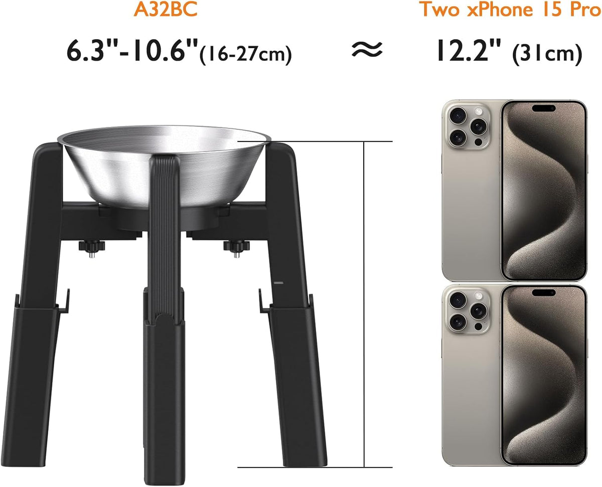 Dog Bowl Stand with Adjustable Height and Width [Stand Only] – Essentials for Dogs - 1 Pack Stand+Bowl / H: 6.3-10.6''; W: 6.1-10.4'' - image 4