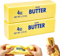 Fuzz Ball Squishy Stress Ball - 2pcs Yellow Butter 01