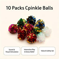 LASOCUHOO Cat Toys, Cat Sparkle Balls - image 3