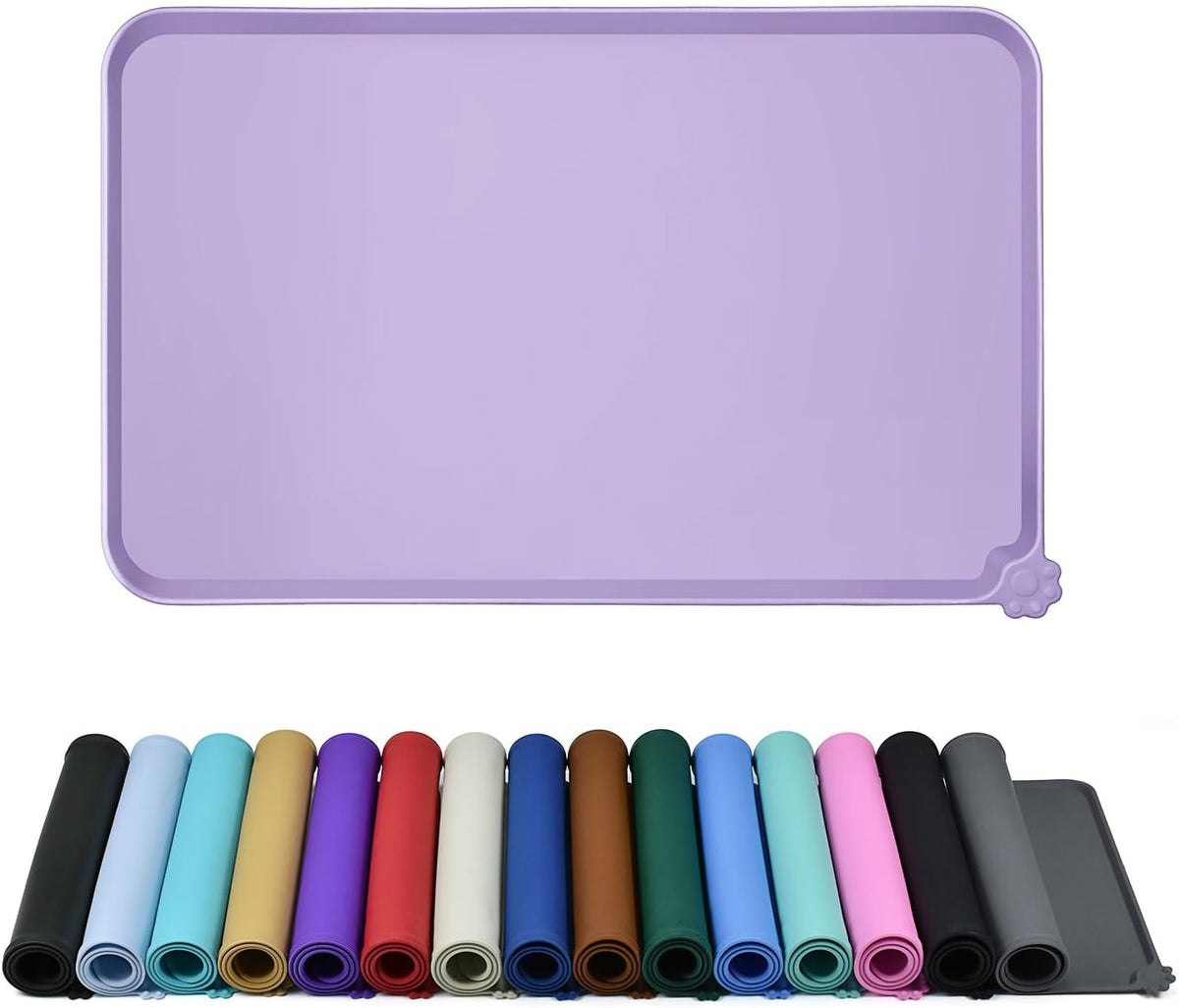 Reopet Silicone Pet Feeding Mat - Lilac Purple / 18.5" x 11.5"