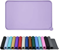 Waterproof Pet Feeding Mat with High Raised Edges, Heavier and Thicker Placemats for Cat Dog Water Bowl with BPA Free, Dogs Cats Food Mats for Messy Drinkers to Prevent Spill and Protect Floors