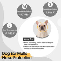 Dog Calming Hoodie, Dog Ear Muffs Noise Protection & Anxiety Relief, No Shake Ear Wraps for Dogs Quiet Ears Cover Headband for Fireworks Grooming Swimming Bathing Force Drying