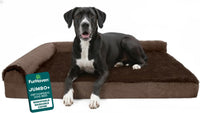 Furhaven Orthopedic Dog Bed for Large Dogs w/ Removable Bolsters - Jumbo Plus / Sable Brown