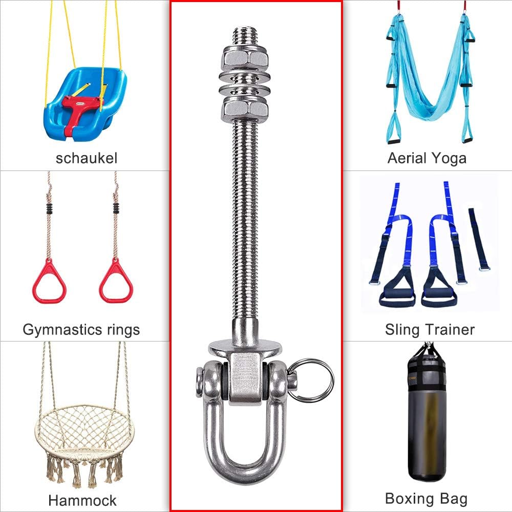 SELEWARE Heavy Duty Swing Hanger - D (9 Inch, 2 Pack Silver) - image 4