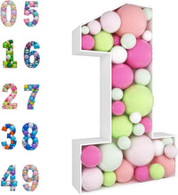 JoyBox Design 3FT DIY Mosaic Balloon Number 1 Frame - Number 1