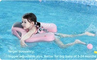 Mambobaby Float with Canopy Size Improved Non Inflatable Infant Baby - Unicorn Pink - image 3