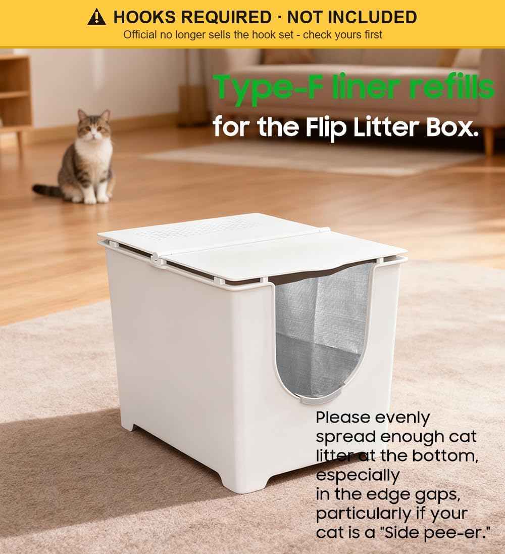 KropBom 4 pack reusable type F litter box liners with carrying handles - view 3