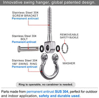 SELEWARE Heavy Duty Swing Hanger - U (5 Inch, 6 Pack) - image 3