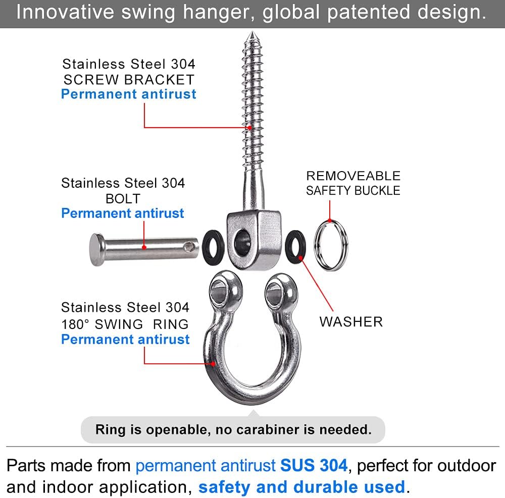 SELEWARE Heavy Duty Swing Hanger - U (5 Inch, 6 Pack) - image 3