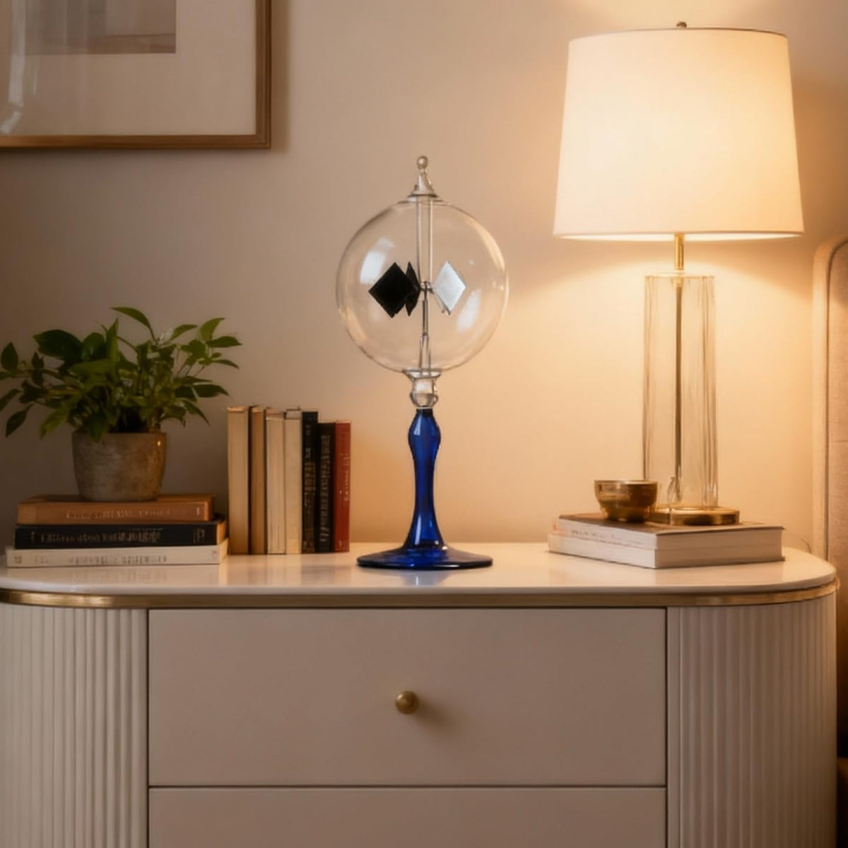 DORAMI large Crookes radiometer, solar light mill in transparent glass - view 16