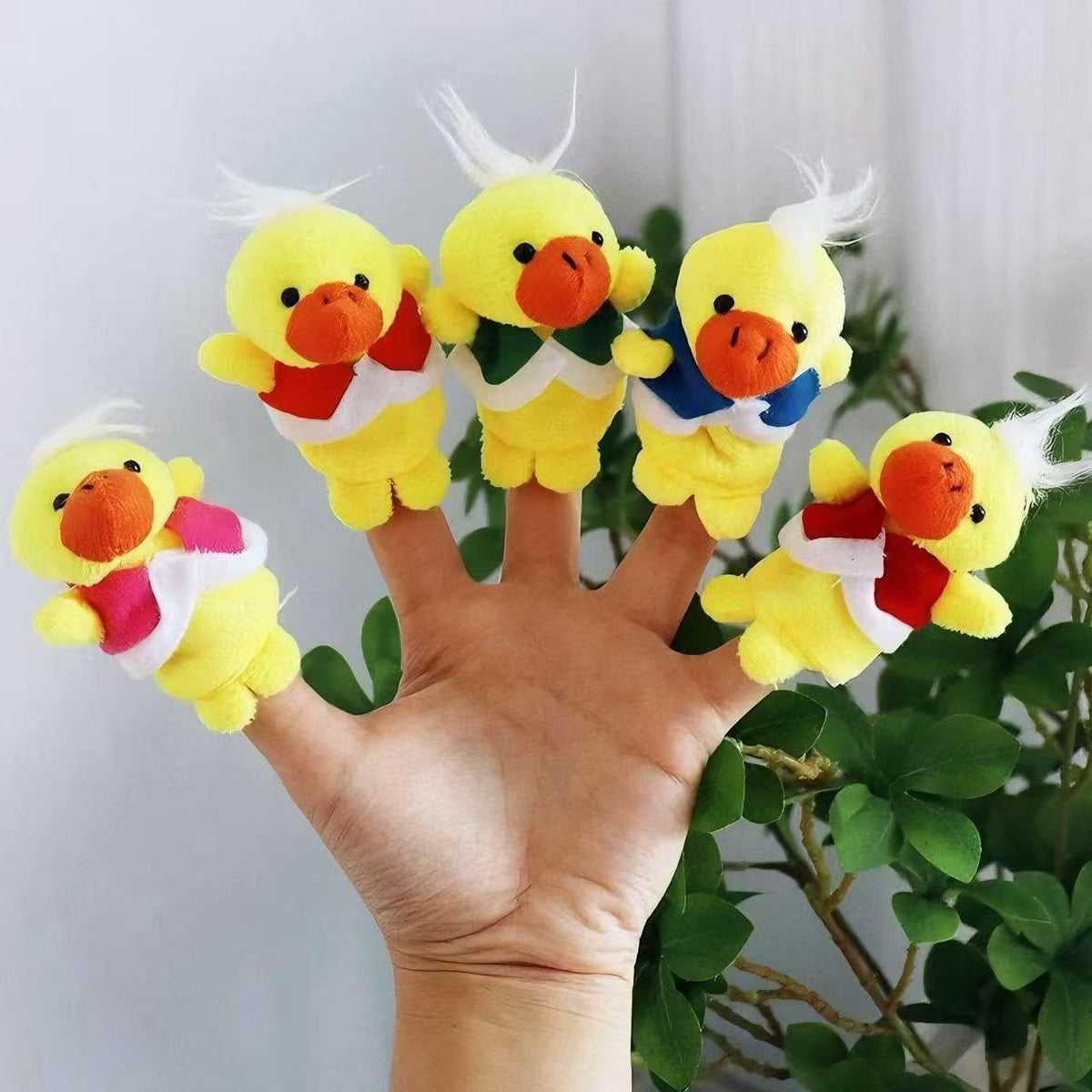 7-pack of plush 5 little monkeys finger puppets for kids storytelling - view 12