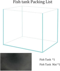10 Gallon Glass Fish Tank, Easy to Maintain Small Aquarium for Betta/Goldfish/Snails/Shrimp and Aquatic Planting.