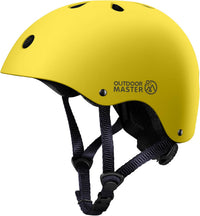 OutdoorMaster Kids Bike Helmet, Adjustable for Cycling & Skating – Fun for Kids & Family - Matte Yellow / Medium: 20.5-21.7 in. / 52-55 cm