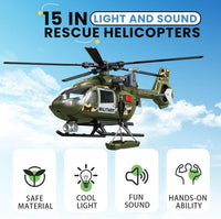 CSDCSD large helicopter toy with crane and cargo basket, lights and sounds - view 8
