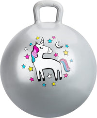 INPODAK Hopper Ball 18 Inch Bouncy Ball with Handle for Kids, Hippity Hop Jumping Bouncer Hopping Toy for Boys and Girls Ages 3-6 with Pump and Gift Box Birthday