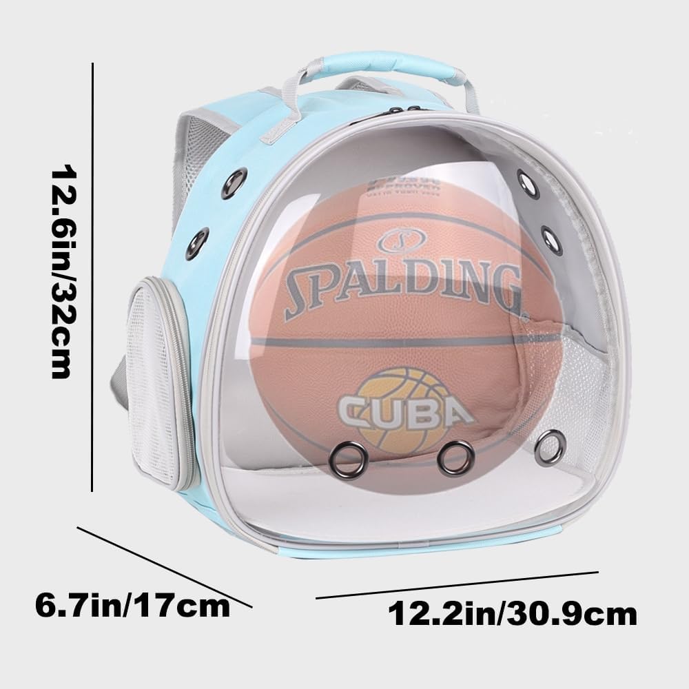 Portable Small Animal Backpack Travel Breathable Pet Carrier Bag - Blue / Backpack - image 3