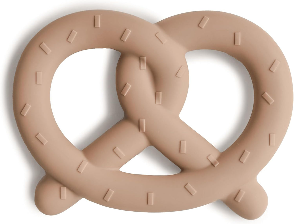 mushie Silicone Baby Teether Toy - Pretzel