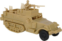 BMC Toys WW2 US M3 halftrack plastic army vehicle in tan - view 2