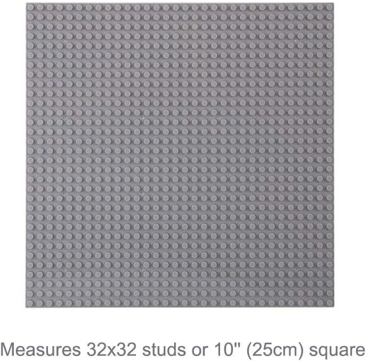 LVHERO 8 Pack Classic Baseplates Building Plates for Building Bricks - Gray / 16 - image 2