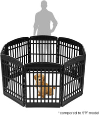 IRIS USA 4-Panel Dog Playpen, Pet Enclosure - Black / 8 Panel – 34" H - image 2