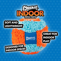 Chuckit! Indoor Fetch Ball Dog Toy, Orange and Blue - Orange & Blue Squirrel / 4.7 inches (12 Pack) - image 3