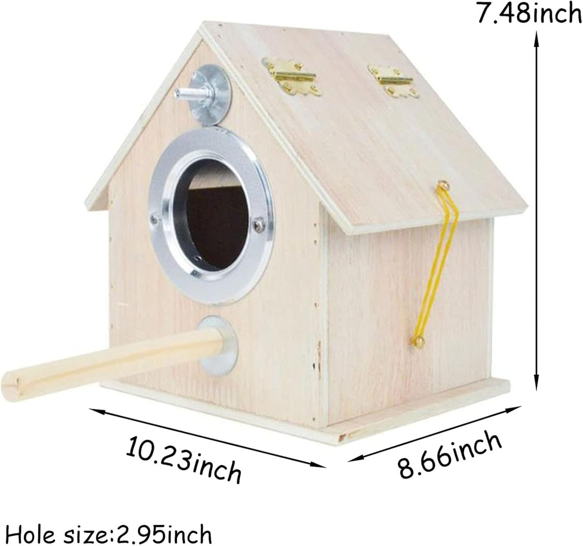 Parakeet Nesting Box, Bird Nest House - XL-10.23 x 8.66 x 7.48in - image 4
