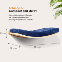 Curved Cat Shelves and Perches - Wood Shelf+Bule Cushion - image 3