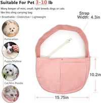 NATUYA Small Dog Cat Carrier Sling - Pink / Canvas - image 2