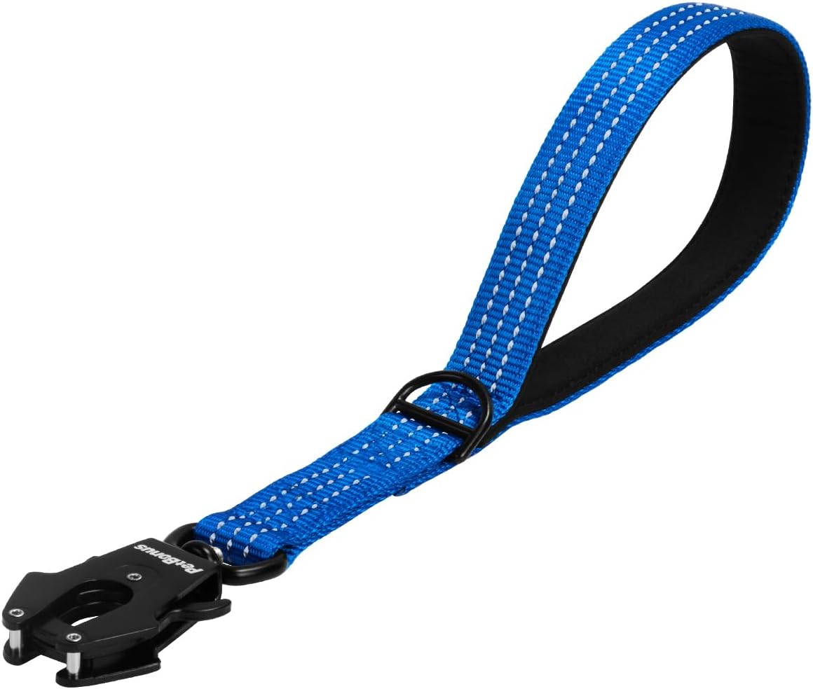 Heavy Duty Short Dog Leash - Dark Blue / 12 Inch