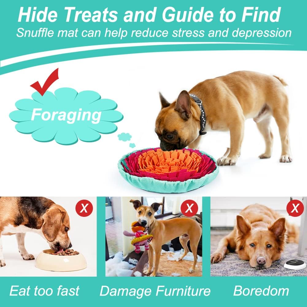Vivifying Snuffle Mat for Dogs - Rose Red Orange - image 2