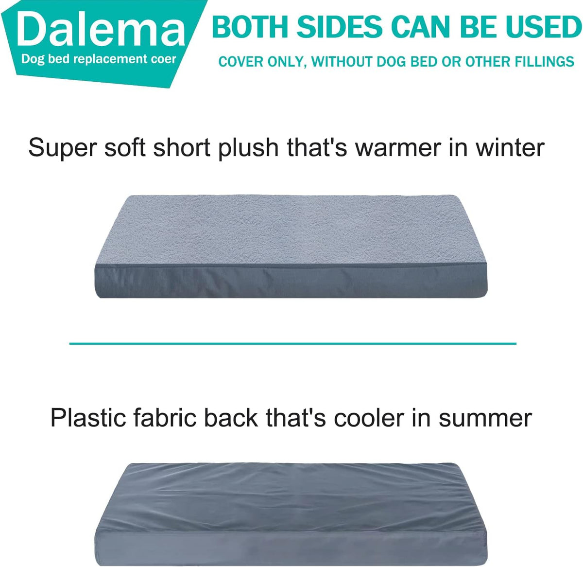 Dog Bed Cover 41L x 27W x 4H Inch - 47" L x 29" W x 4" H - image 4