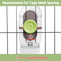 28oz Hanging Automatic Water Dispenser，Rabbit Water Bottle,Bunny Guinea Pig Ferret Water Bowl for Cage,Suitable for Small Animal Puppies(Cage Grid Spacing Over 1.2'')