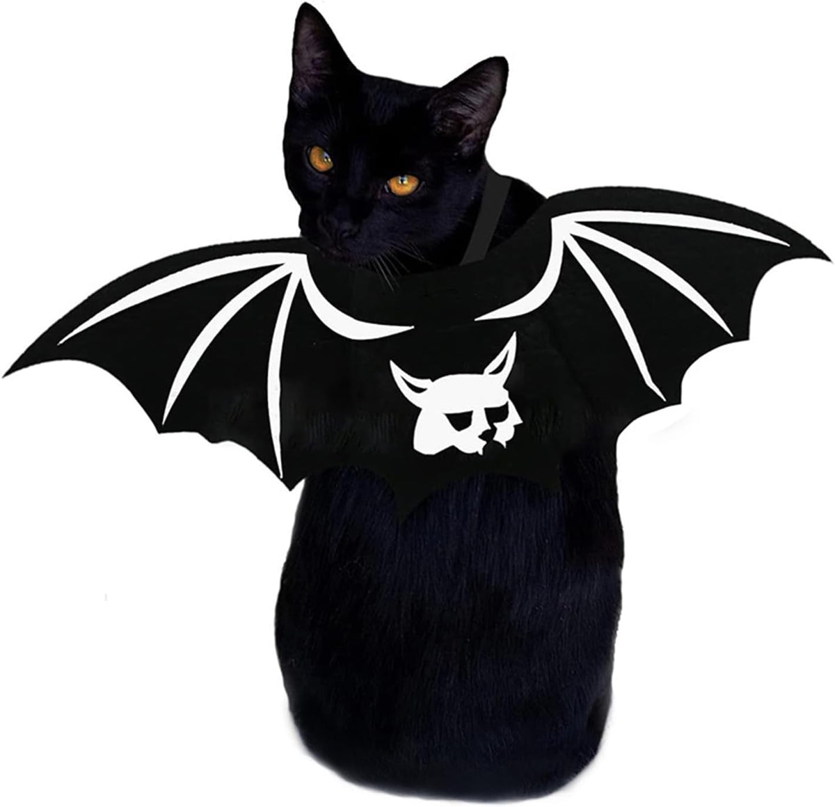Pet Cat Bat Wings for Halloween Party Decoration - Small / White Ghost
