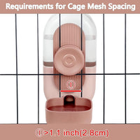 28oz Hanging Automatic Water Dispenser，Rabbit Water Bottle,Bunny Guinea Pig Ferret Water Bowl for Cage,Suitable for Small Animal Puppies(Cage Grid Spacing Over 1.2'')