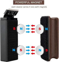 hygger Aquarium Strong Magnetic Cleaner Algae Magnet Cleaning Tool with Scraper Floating Brush for Fish Glass Tank M