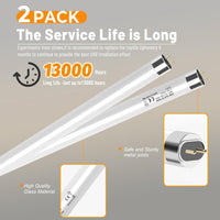 8W T5 10.0 UVB Reptile Light Fixture 12" - Bulb White / 24W 22 Inch - image 2
