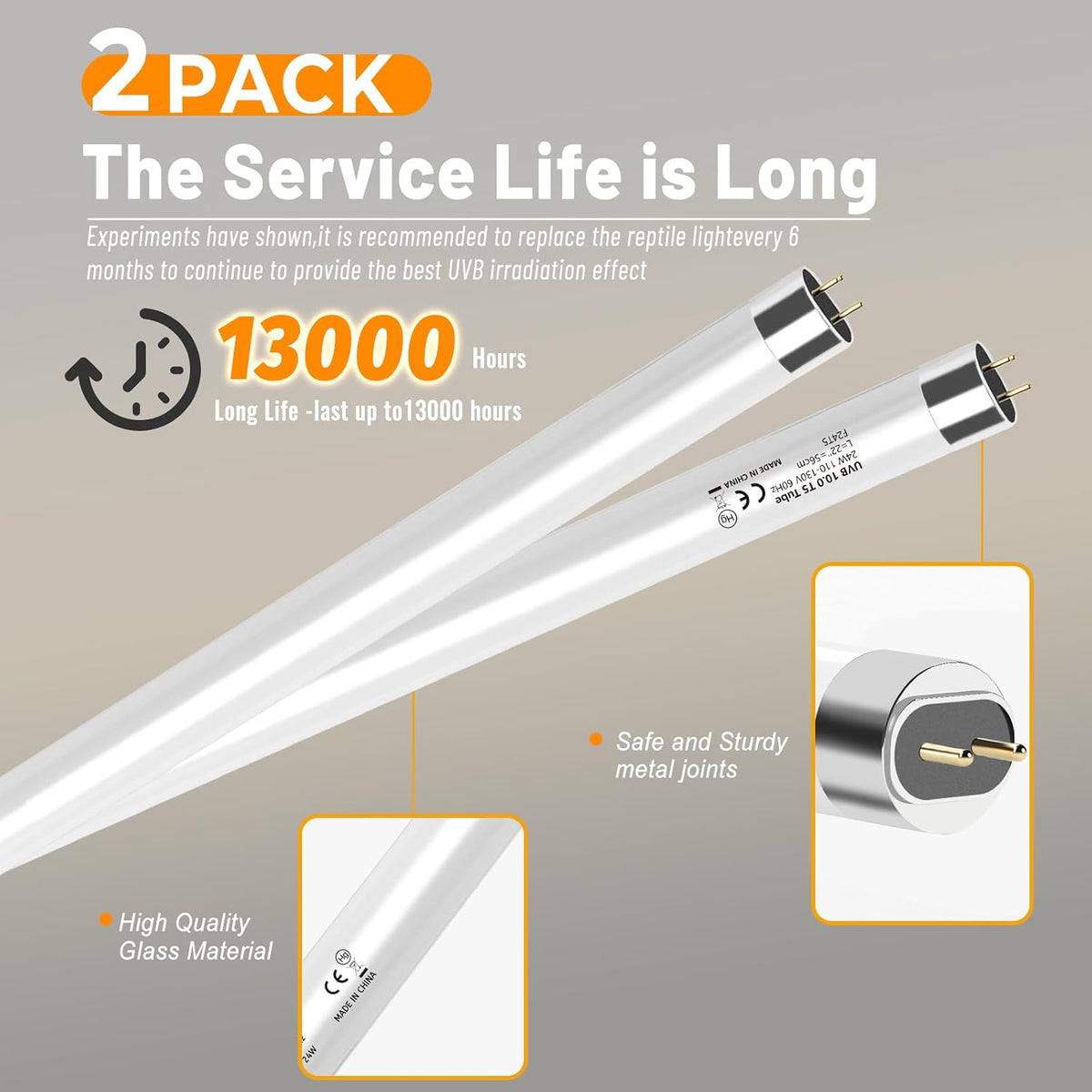 8W T5 10.0 UVB Reptile Light Fixture 12" - Bulb White / 24W 22 Inch - image 2