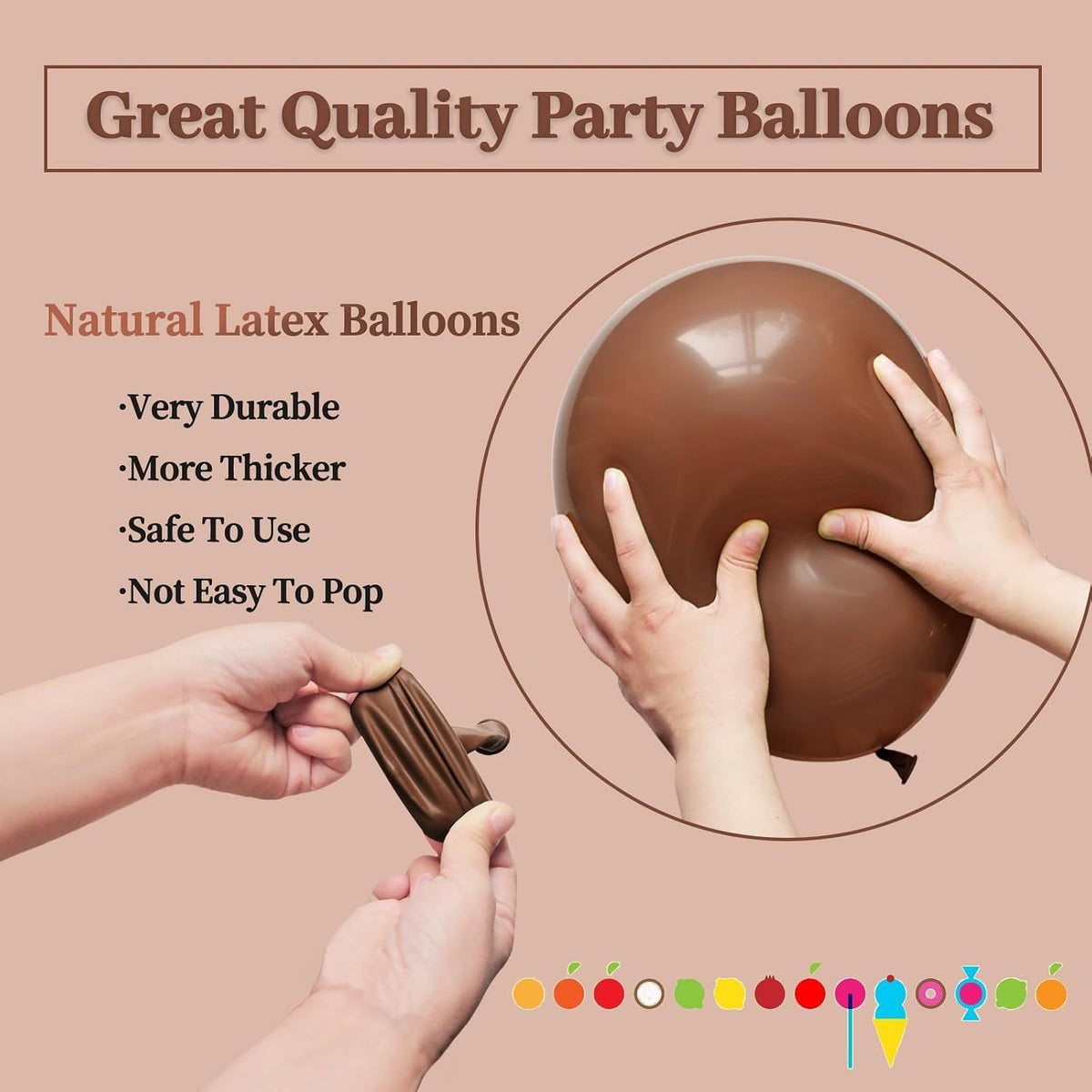 110pcs Black Balloon 12 inch - 12inch(normal) / A24-brown - image 4