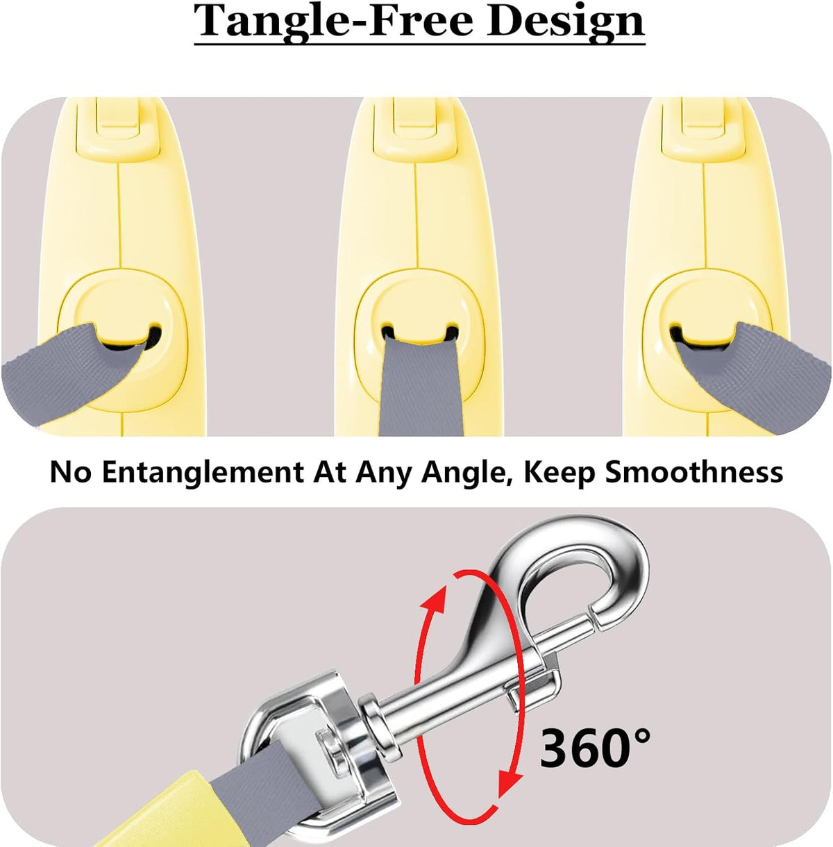 Retractable Dog Leash for Small Medium Dogs - Yellow - image 4