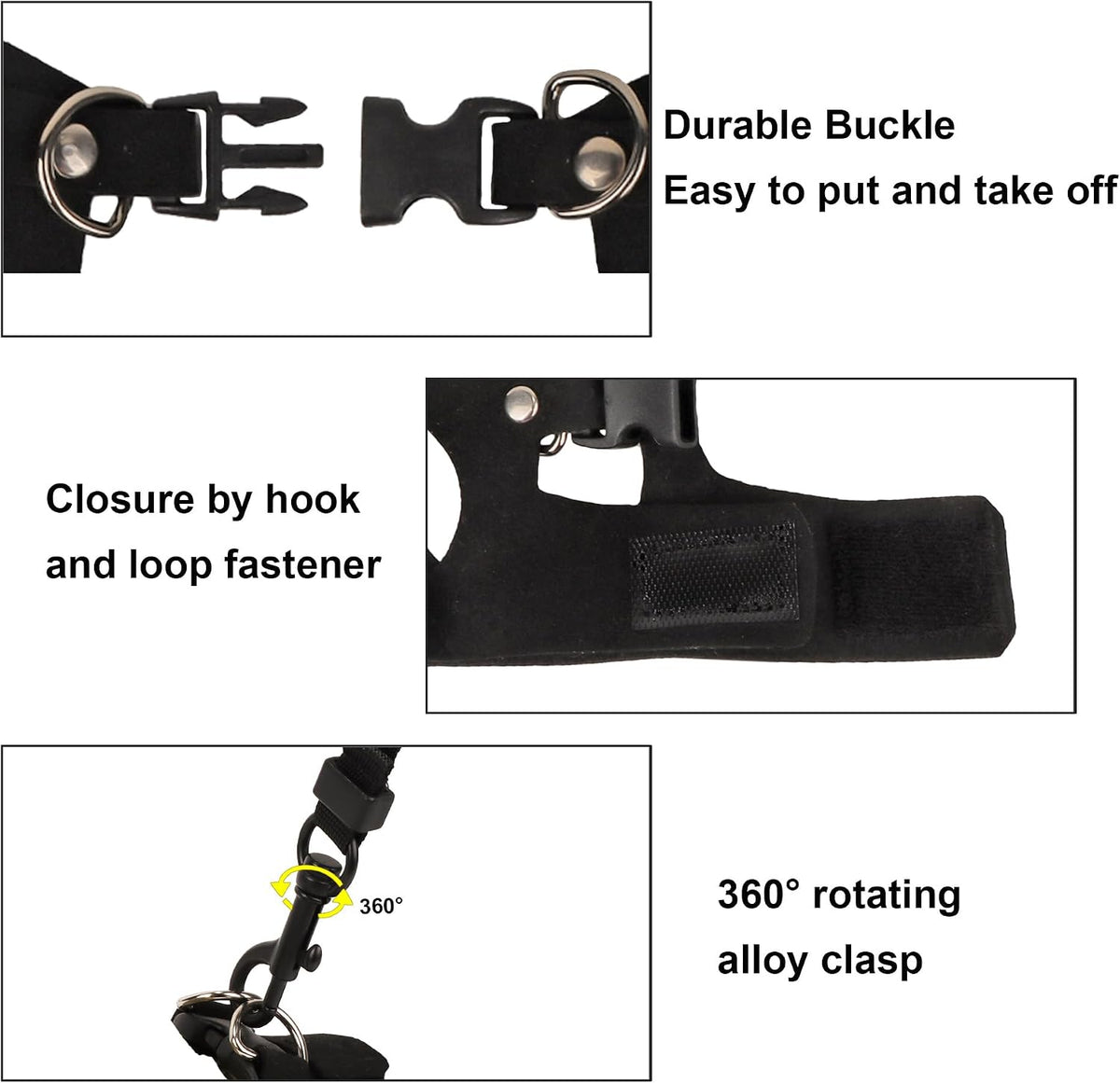 Bearded Dragon Harness Leash Set, 3 Size Lizard Harness - Black - image 4