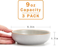 Ceramic Cat Bowls, Howise Pet Bowl Cat Dishes for Food and Water - gray - image 4