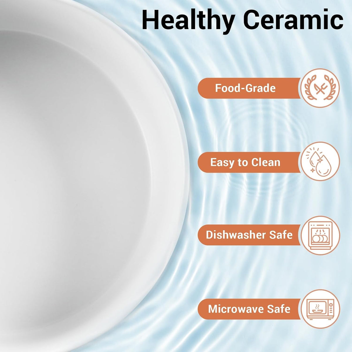 Elevated Dog Bowls, Ceramic Raised Dog Bowl Set with Anti-Slip and Non-Tip Metal Stand, 2 Pack Pet - White / 3.6 Cups | 1 Pack | For Medium Dogs - image 4