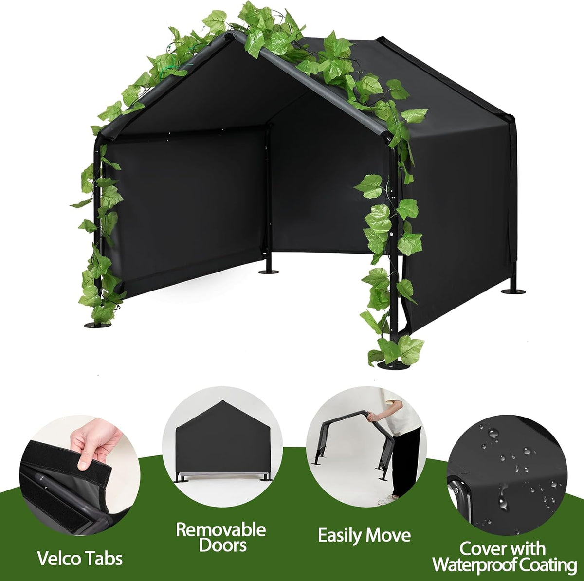 Large Dog Shade Shelter for Outside - Black / Large - image 4