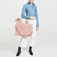 Fashion Pet Carrier Dog Cat Carrier Purse Soft-Sided Leather Handbag - Pink - image 2