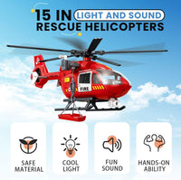CSDCSD large helicopter toy with crane and cargo basket, lights and sounds - view 5