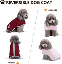 Queenmore Cold Weather Dog Coats Loft Reversible Winter Fleece Dog - XX-Large / Burgundy - image 3