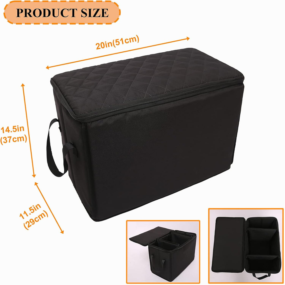 Car Seat Extender for Dogs, Front/Back Gap Filler - Standard: 20" × 11.5" × 14.5" - image 3