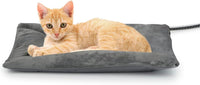 Outdoor Cat Heating Pad, 15.7" x 11.8", 30W, Grey – Essentials for Cats - Gray / 15.7"L x 11.8"W