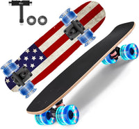 Skateboards with Colorful Flashing Wheels for Beginners, Kids - X-Flag